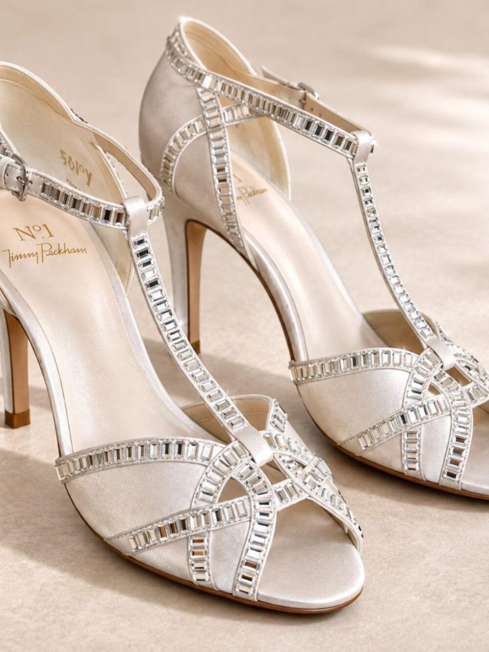 Jenny-packham Women's White and Silver Courts